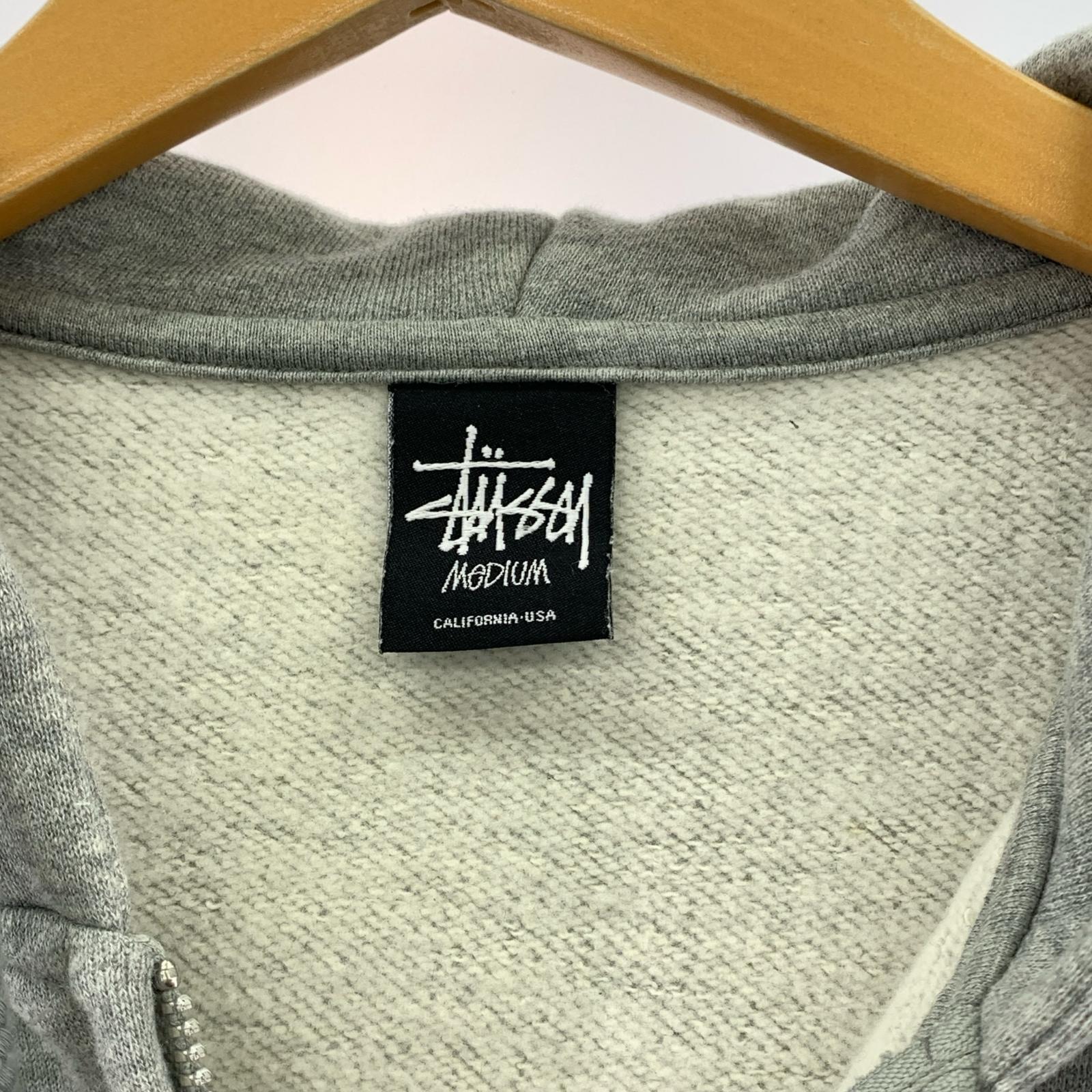 パーカー バックロゴプリント ジップパーカー グレー M M グレー