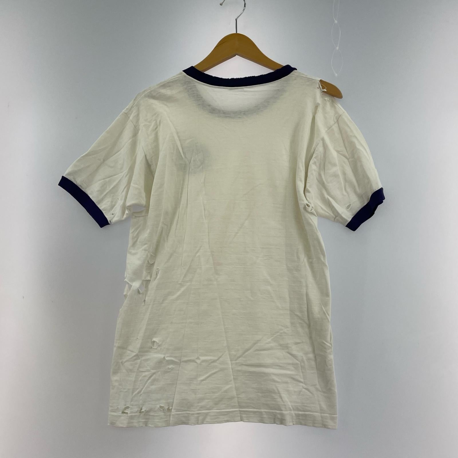半袖Tシャツ USNA 70~80s リンガーカットソー M ホワイト