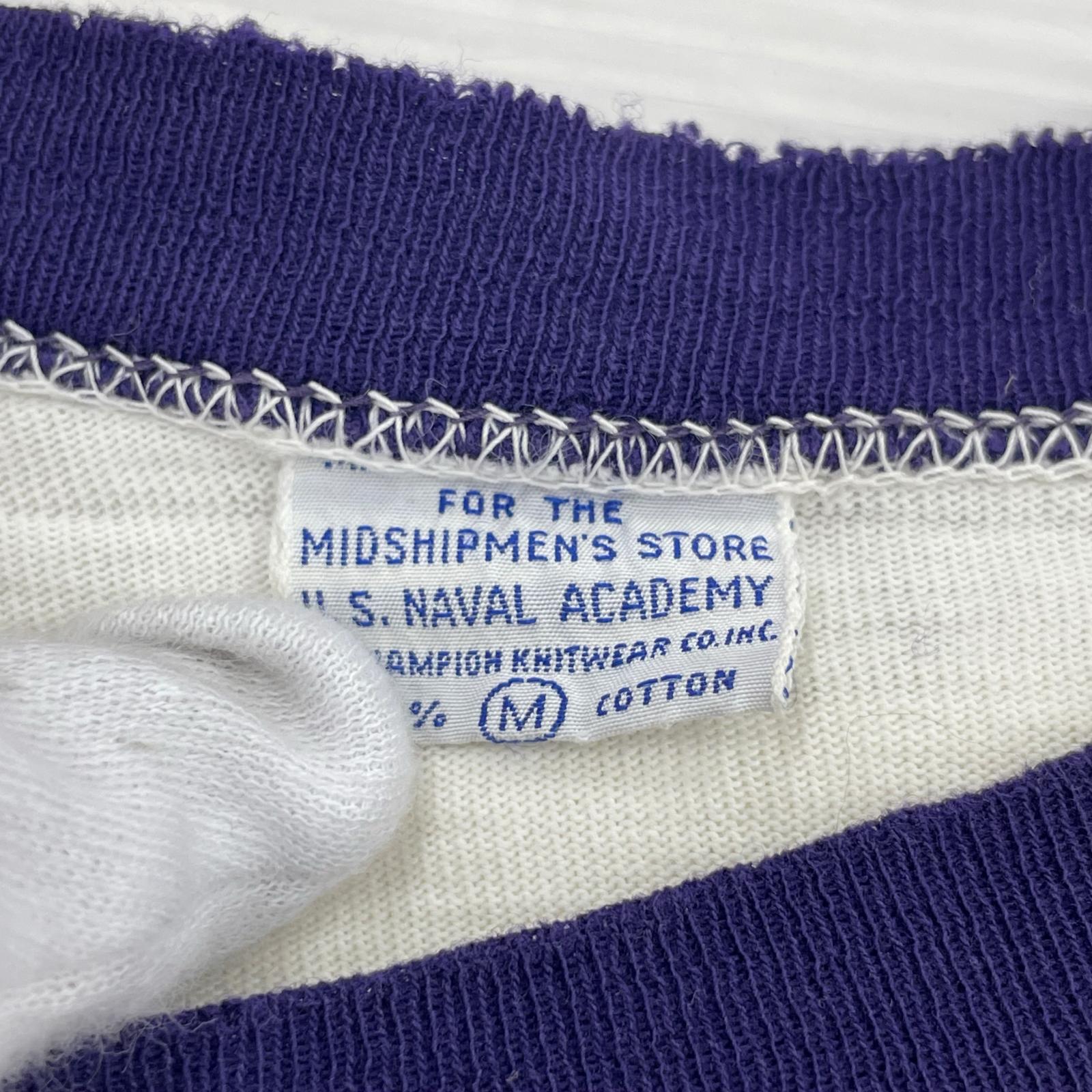 半袖Tシャツ USNA 70~80s リンガーカットソー M ホワイト