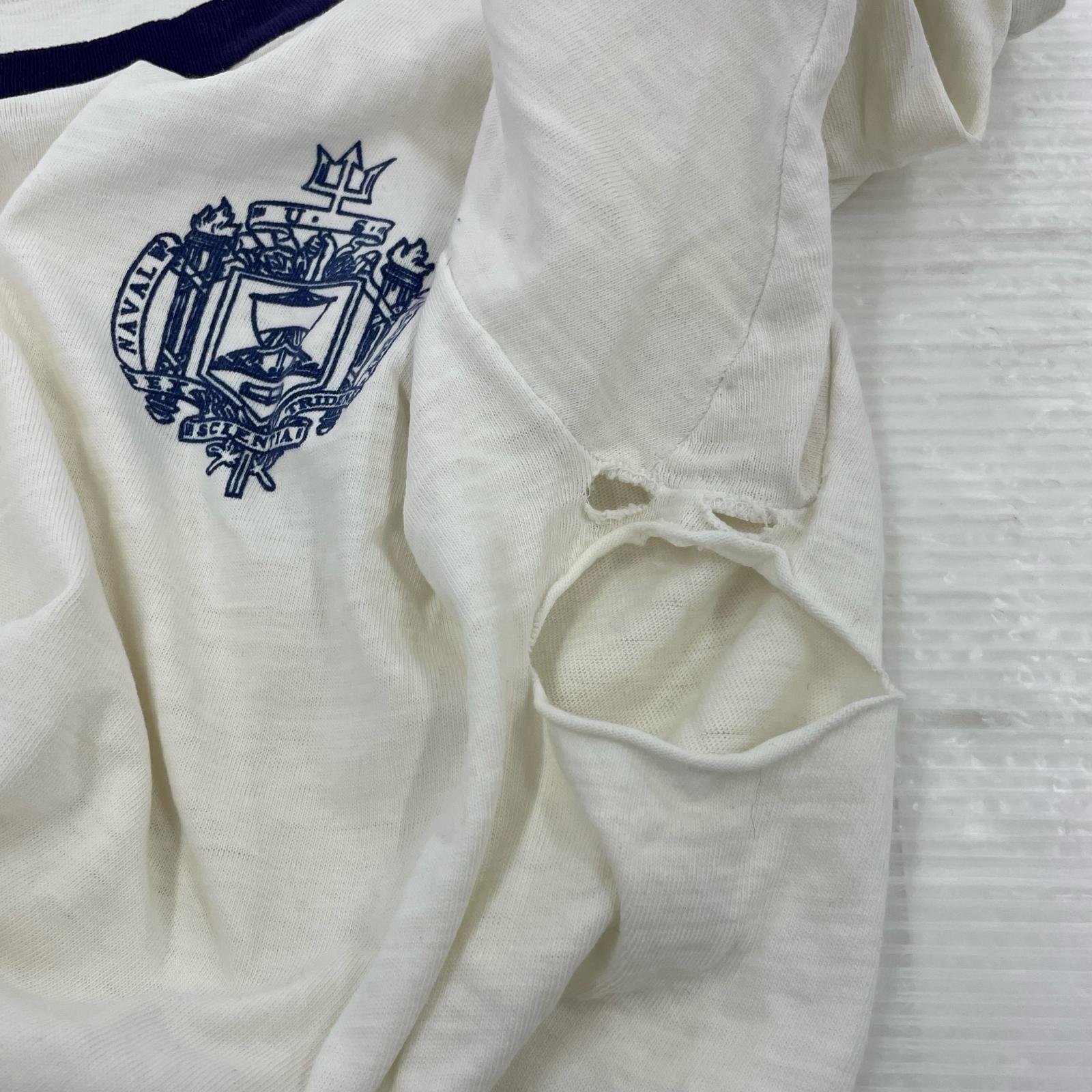 半袖Tシャツ USNA 70~80s リンガーカットソー M ホワイト