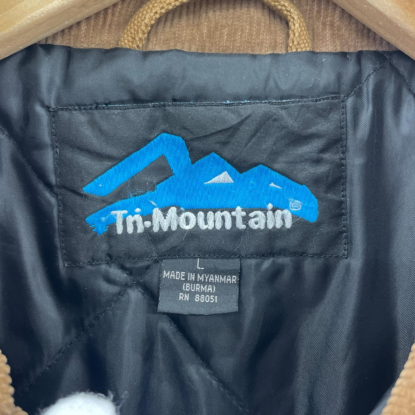 ブルゾン TN MOUNTAIN ダック地ワークジャケット 茶 L ブラウン