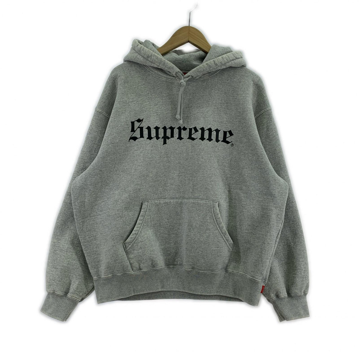 パーカー Washed Old English Hooded Sweatshirt M M グレー