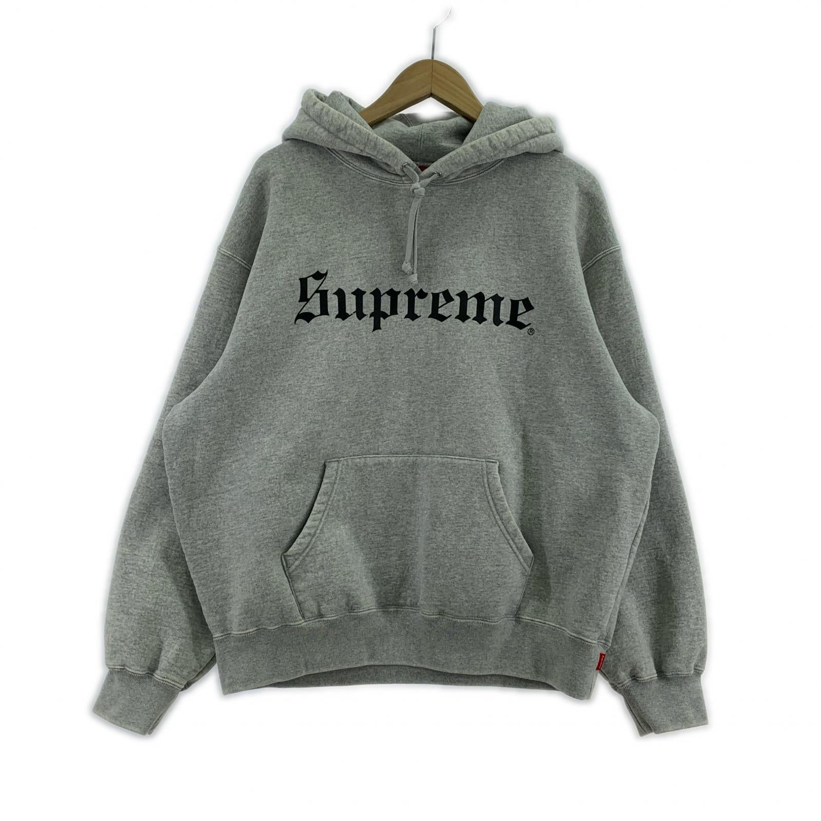 パーカー Washed Old English Hooded Sweatshirt M M グレー