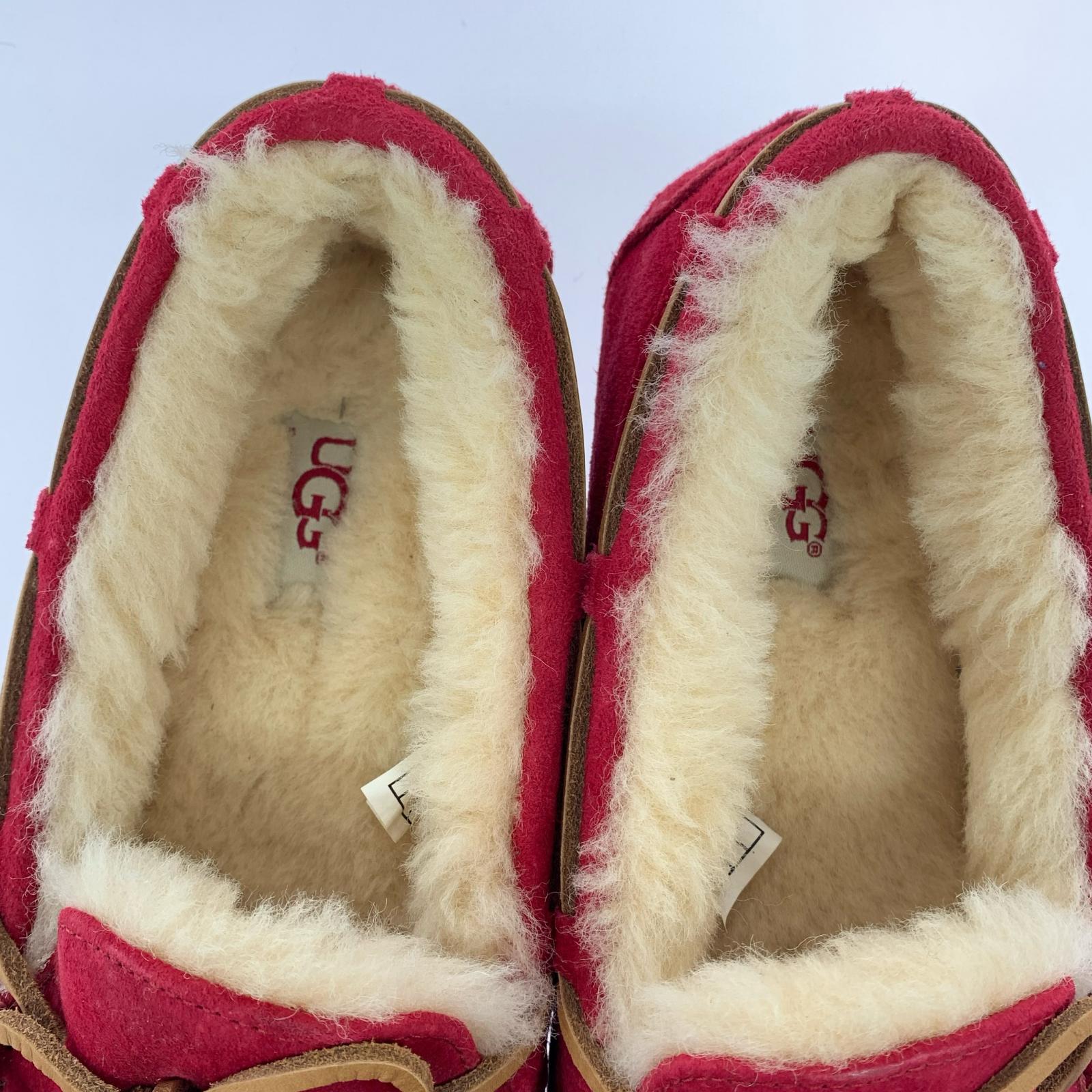 ローファー UGG austrlia モカシンシューズ赤 F20015F (24) 24cm (US6 UK5 1/2 EU38) レッド