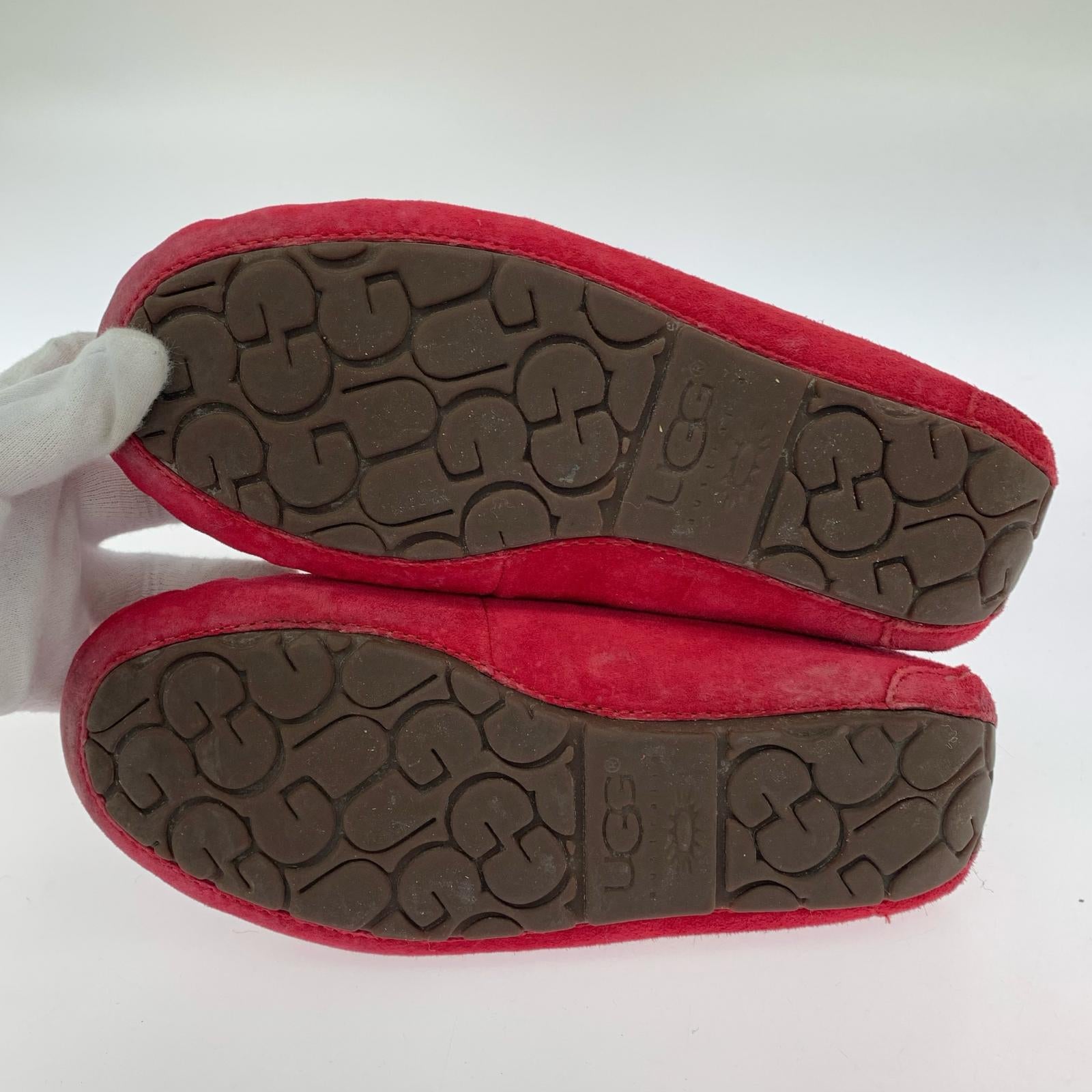 ローファー UGG austrlia モカシンシューズ赤 F20015F (24) 24cm (US6 UK5 1/2 EU38) レッド