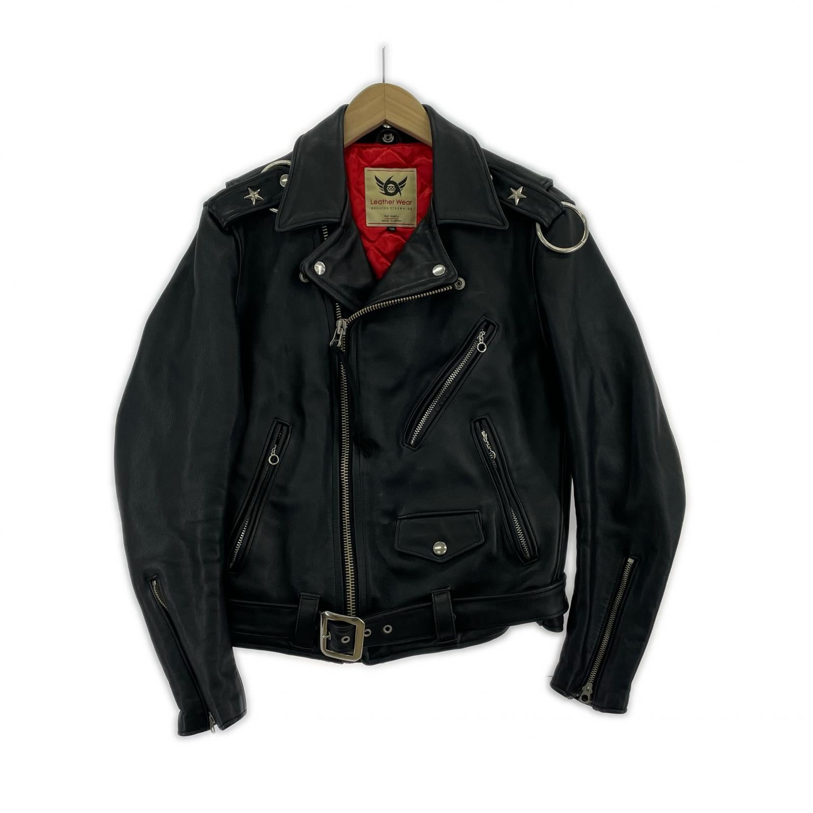 レザージャケット leather wear レザージャケット 36/ブラック ブラック
