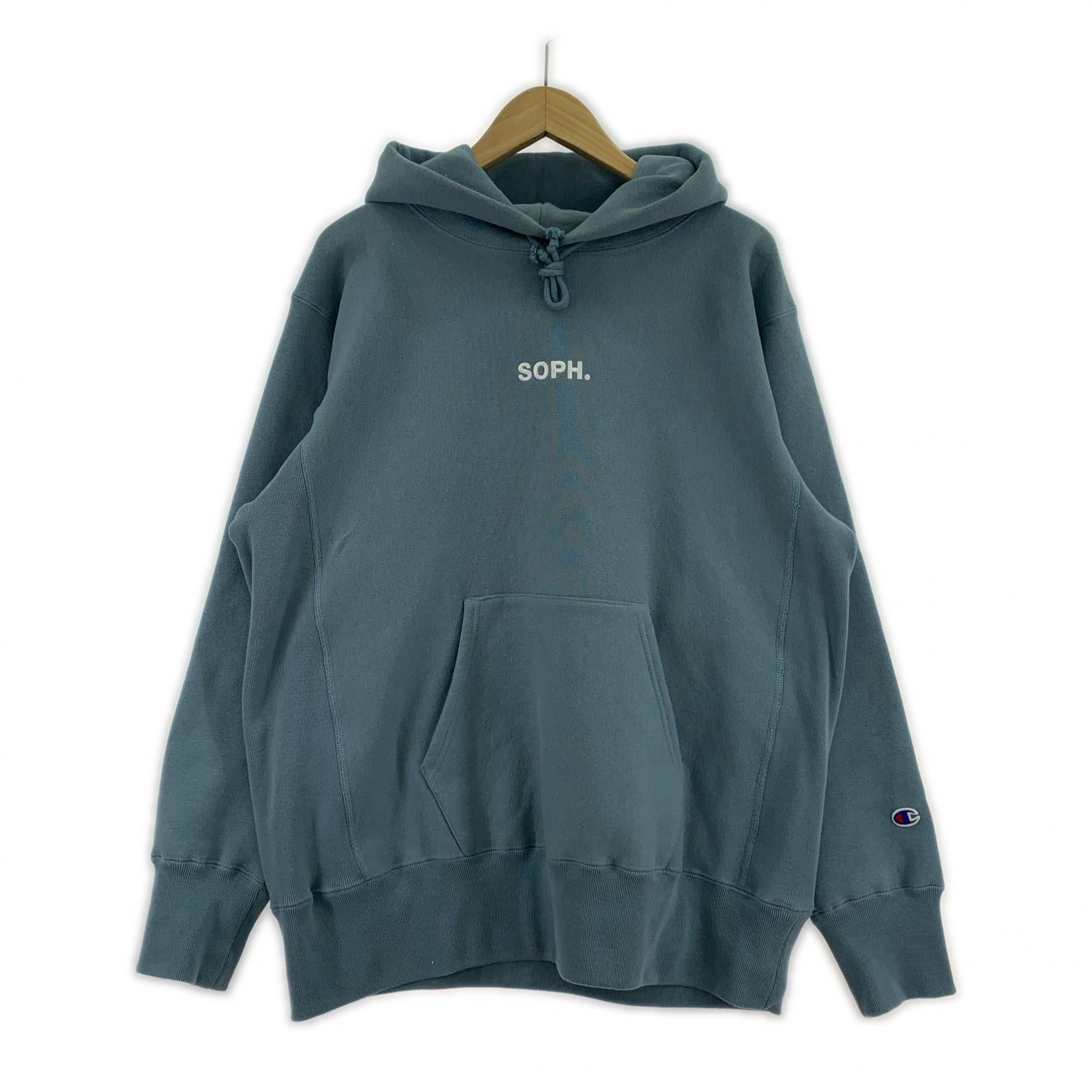 パーカー ×Champion REVERSE WEAVE HOODIE L ブルー