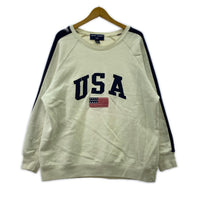 スウェット 90s POLO SPORT USA製 M WHT M ホワイト