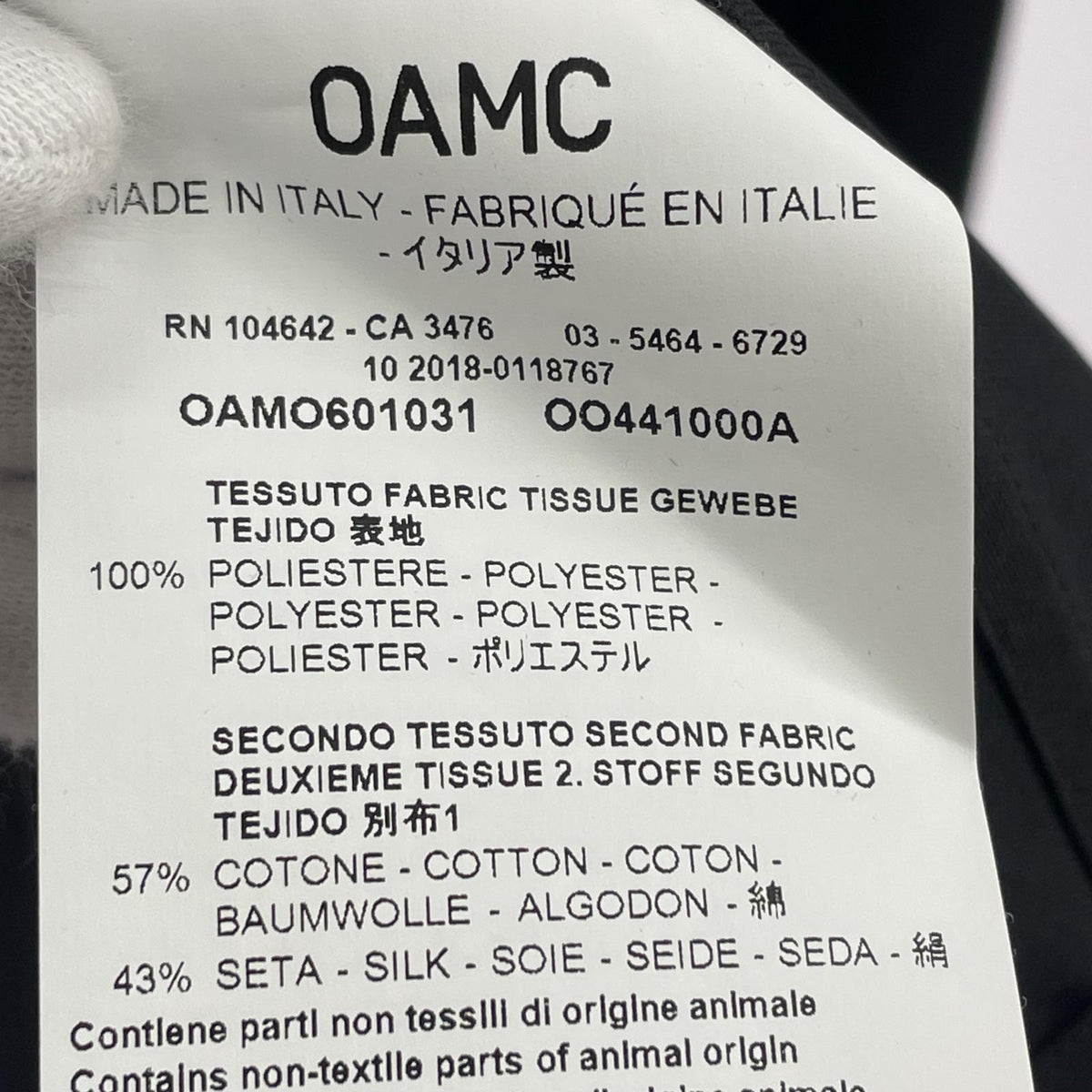 ジャケット OAMO601031 S ブラック