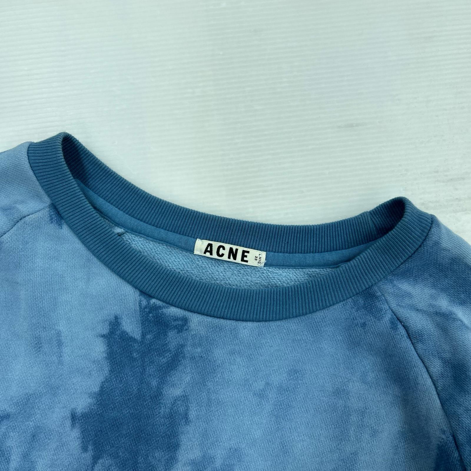スウェット ACNE タイダイスウェット 青 (XS) ブルー