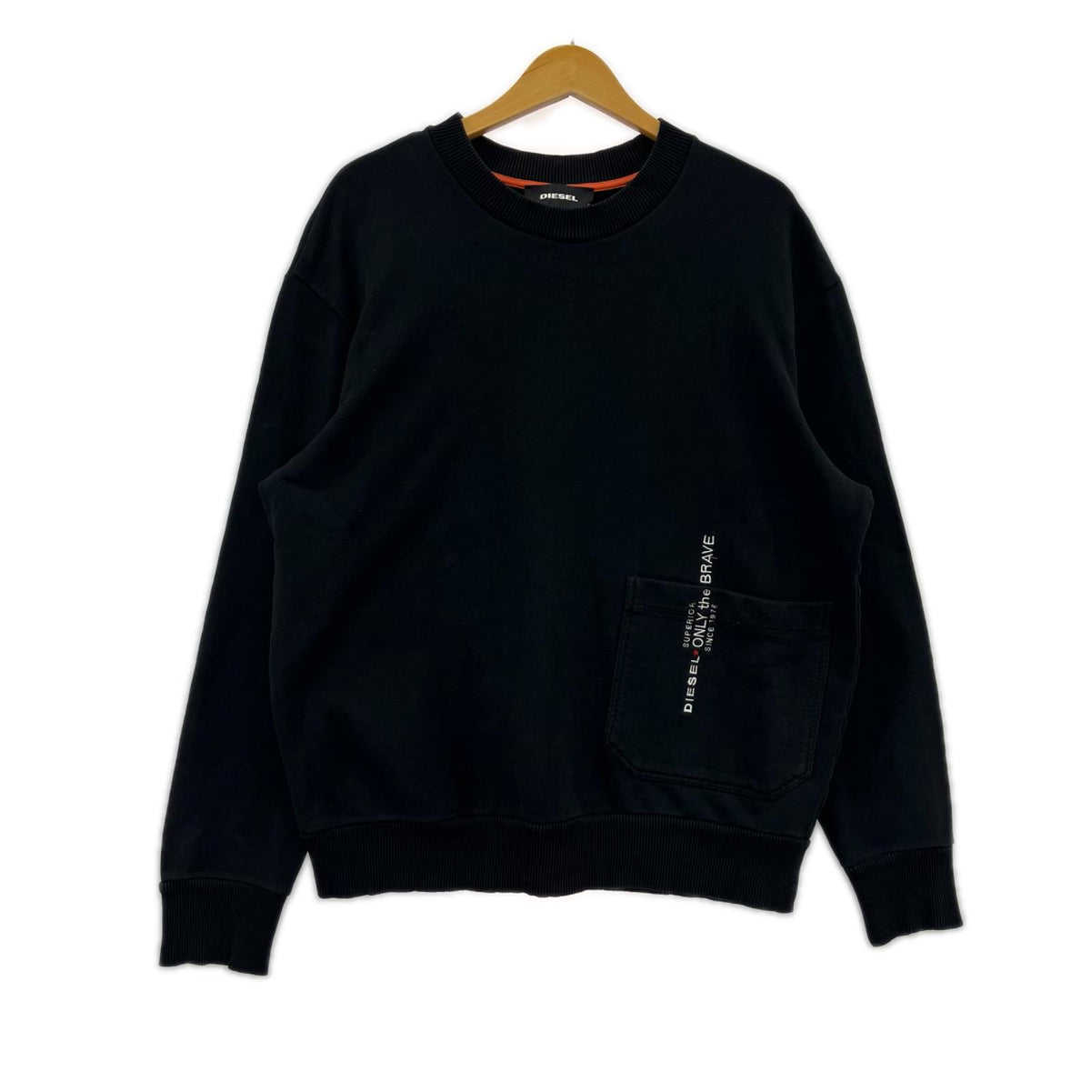 スウェット DIESEL ポケット付 黒 (M) M ブラック