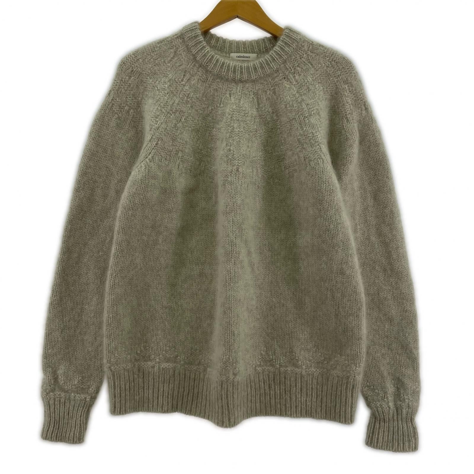 ニット calmlence Crew Neck Pullover Yak Centripetal Knitting Off White (1) 1