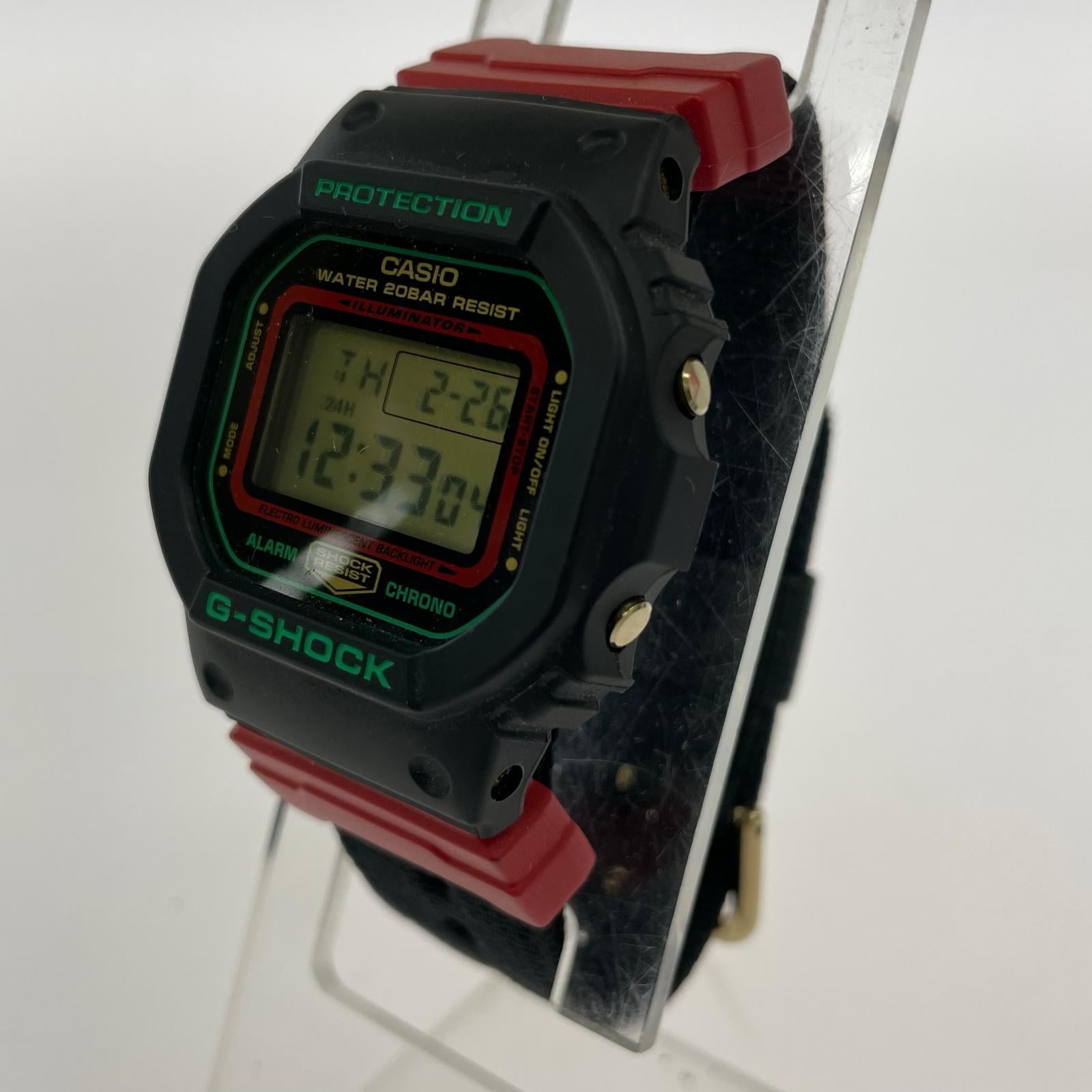 腕時計 G-SHOCK 腕時計 DW-5600THC-1JF 黒×赤 ブラック