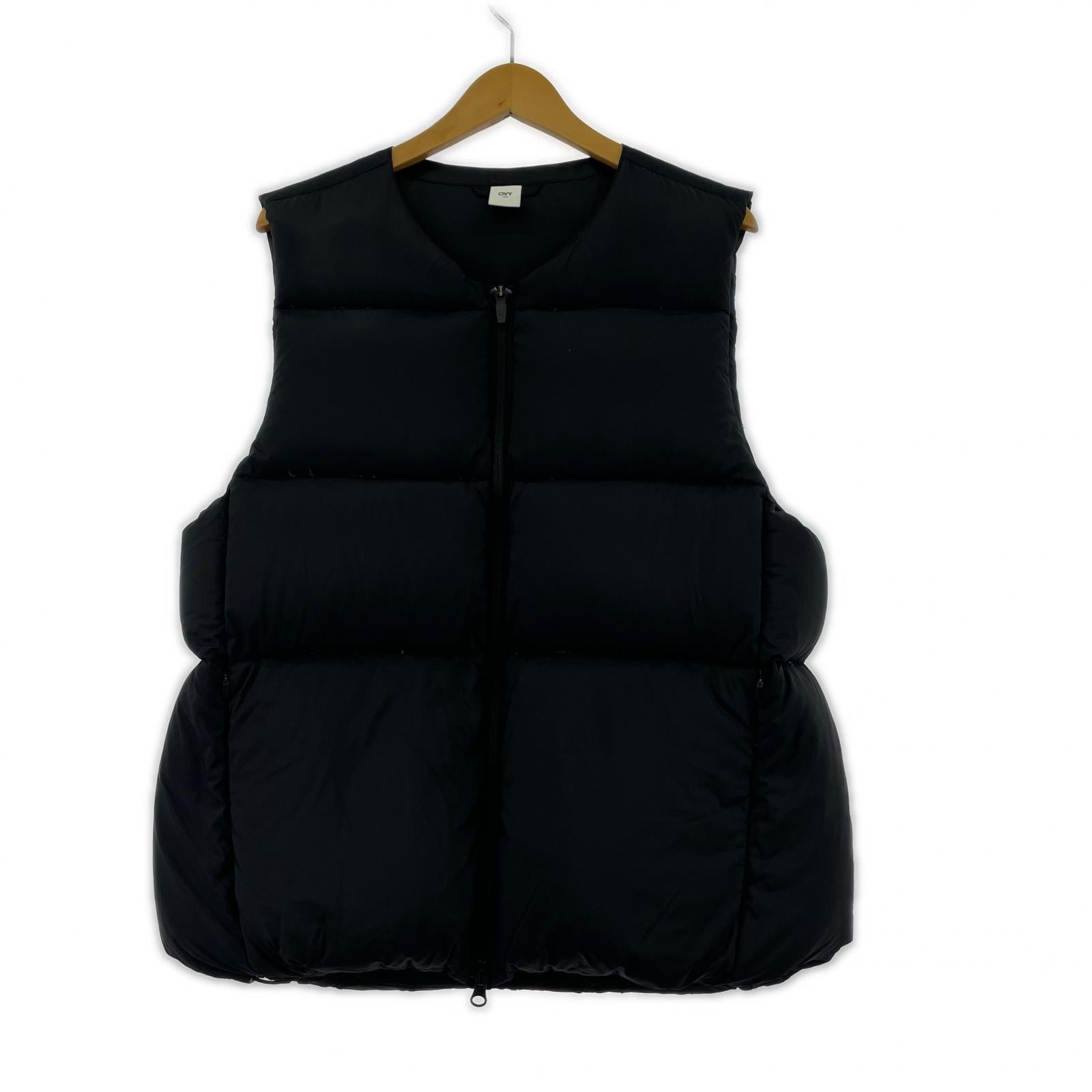 ダウンベスト OVY Collarless Goose Down Vest (M) M ブラック