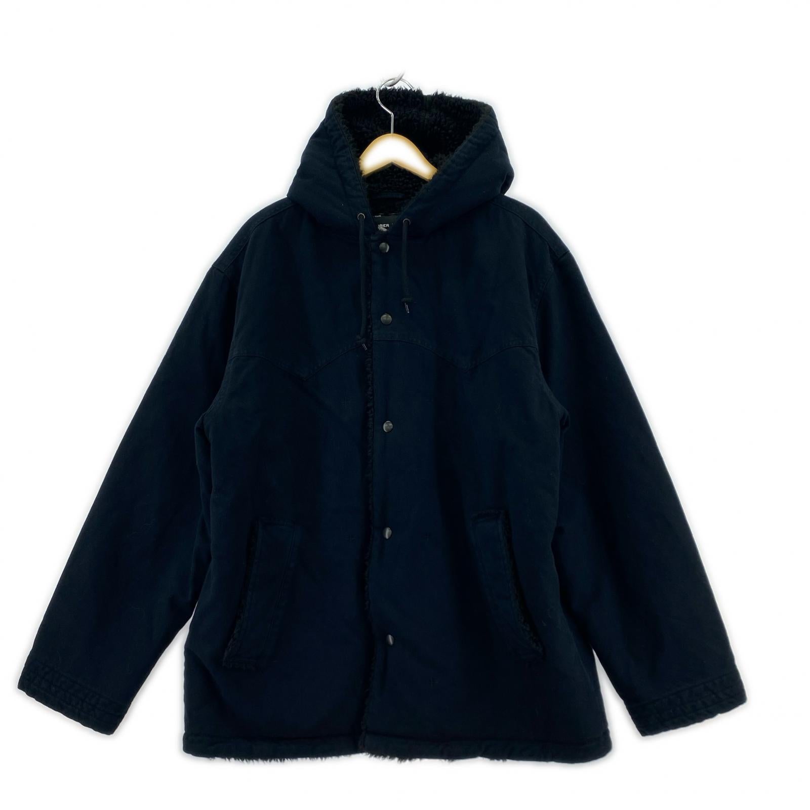 ジャケット NUMBER (N)INE FAUX SHEARLING HOODED COAT M ブラック