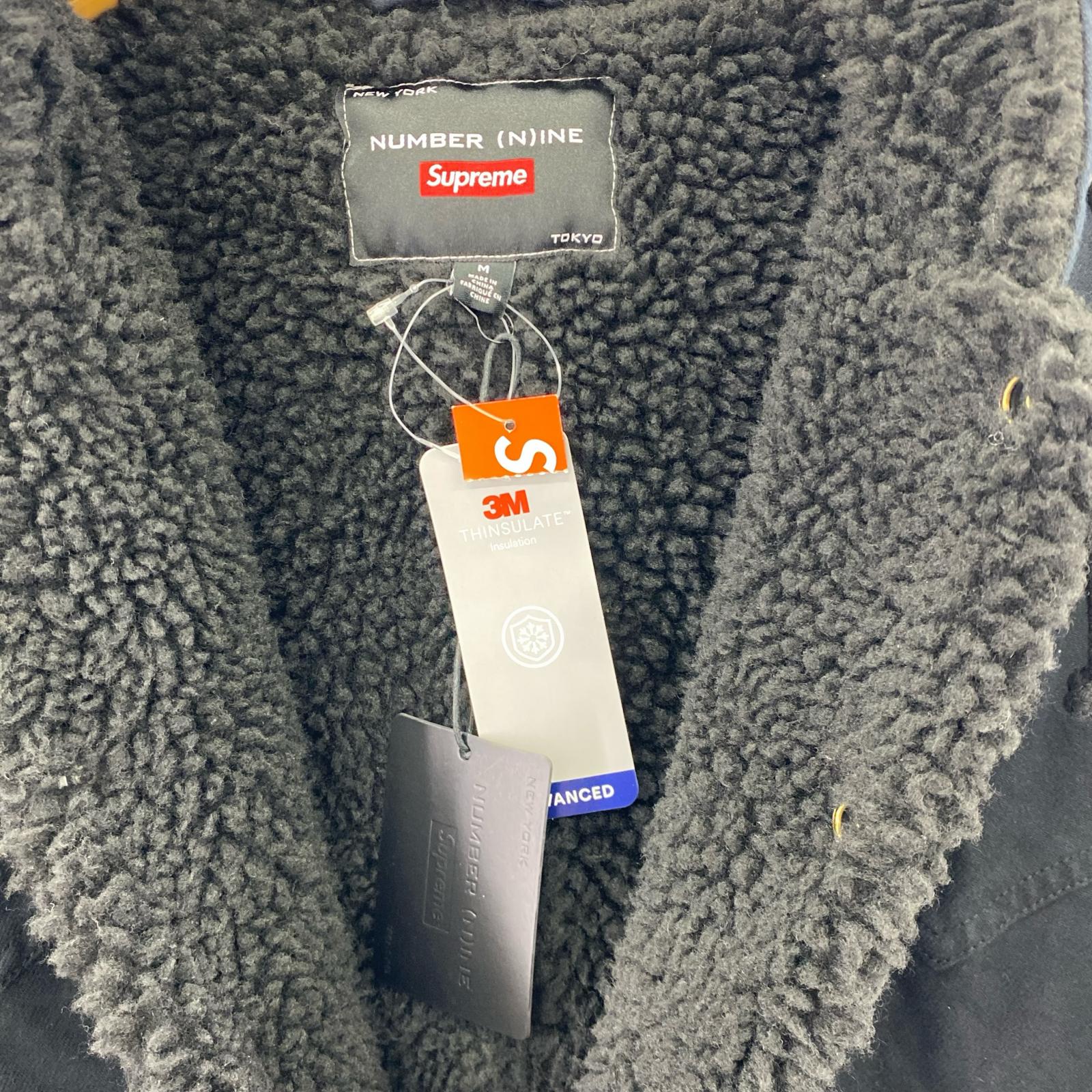 ジャケット NUMBER (N)INE FAUX SHEARLING HOODED COAT M ブラック
