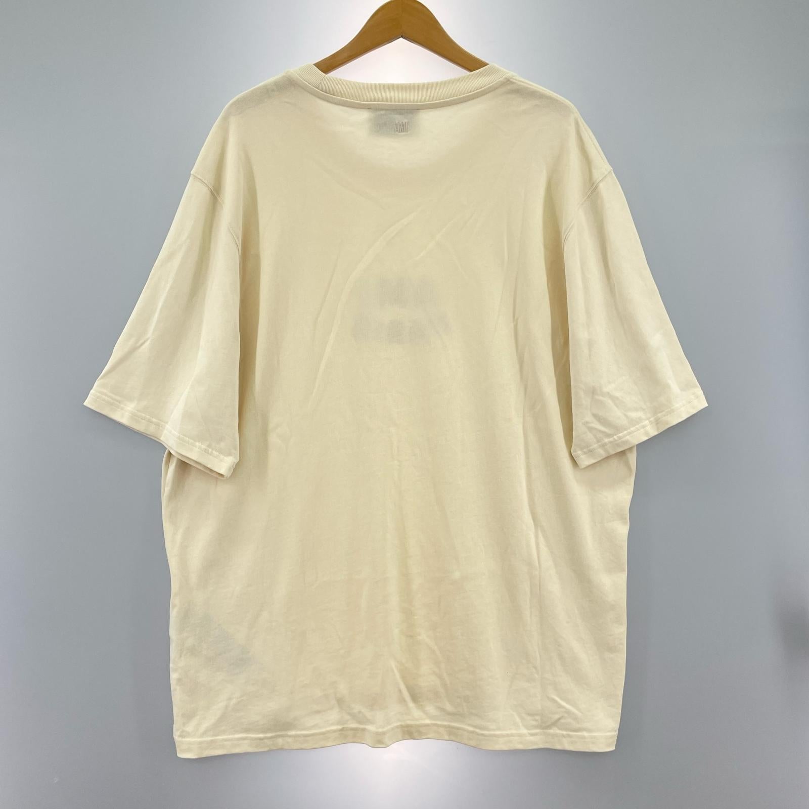 半袖Tシャツ フロントロゴ刺繍 クルーネックTee ベージュ