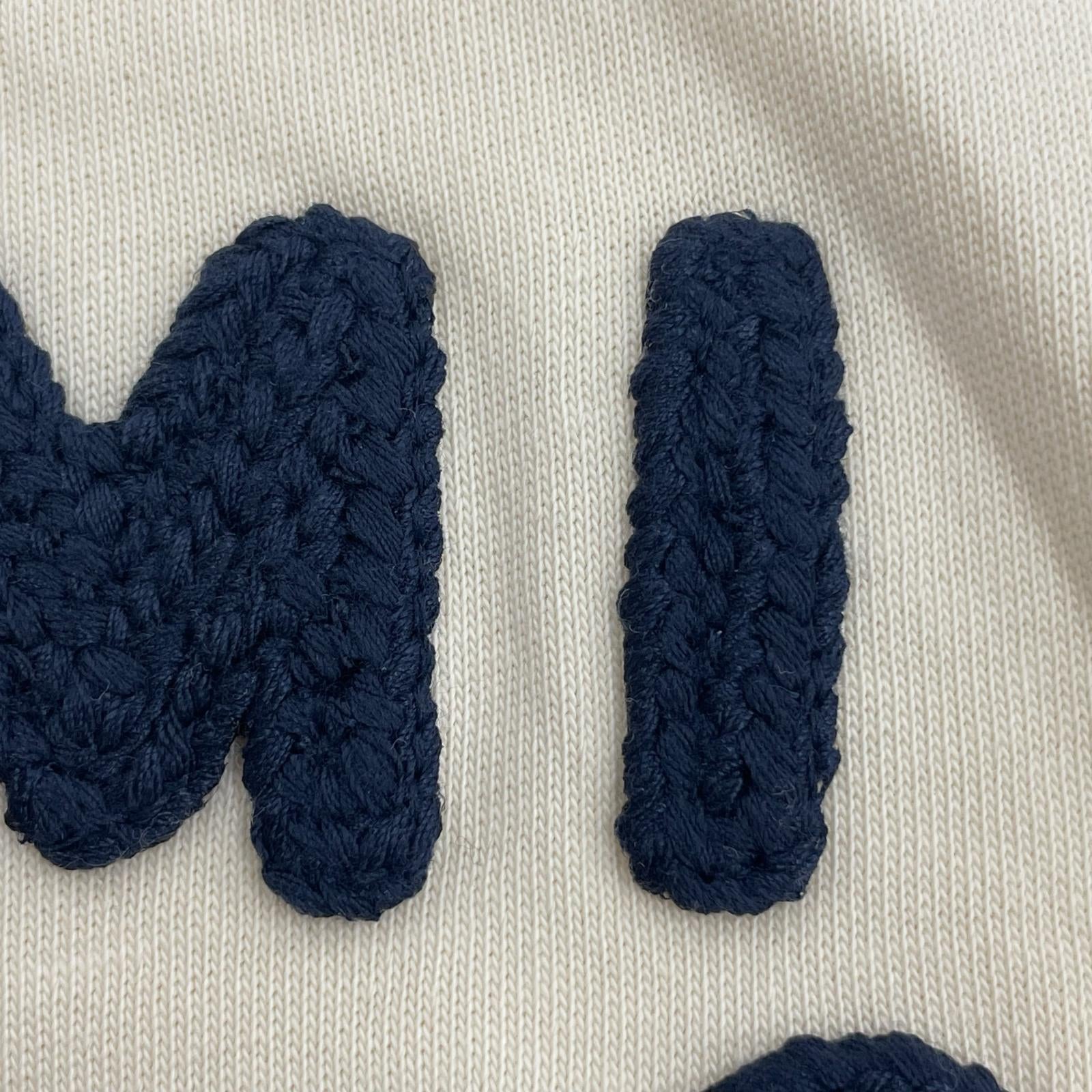 半袖Tシャツ フロントロゴ刺繍 クルーネックTee ベージュ