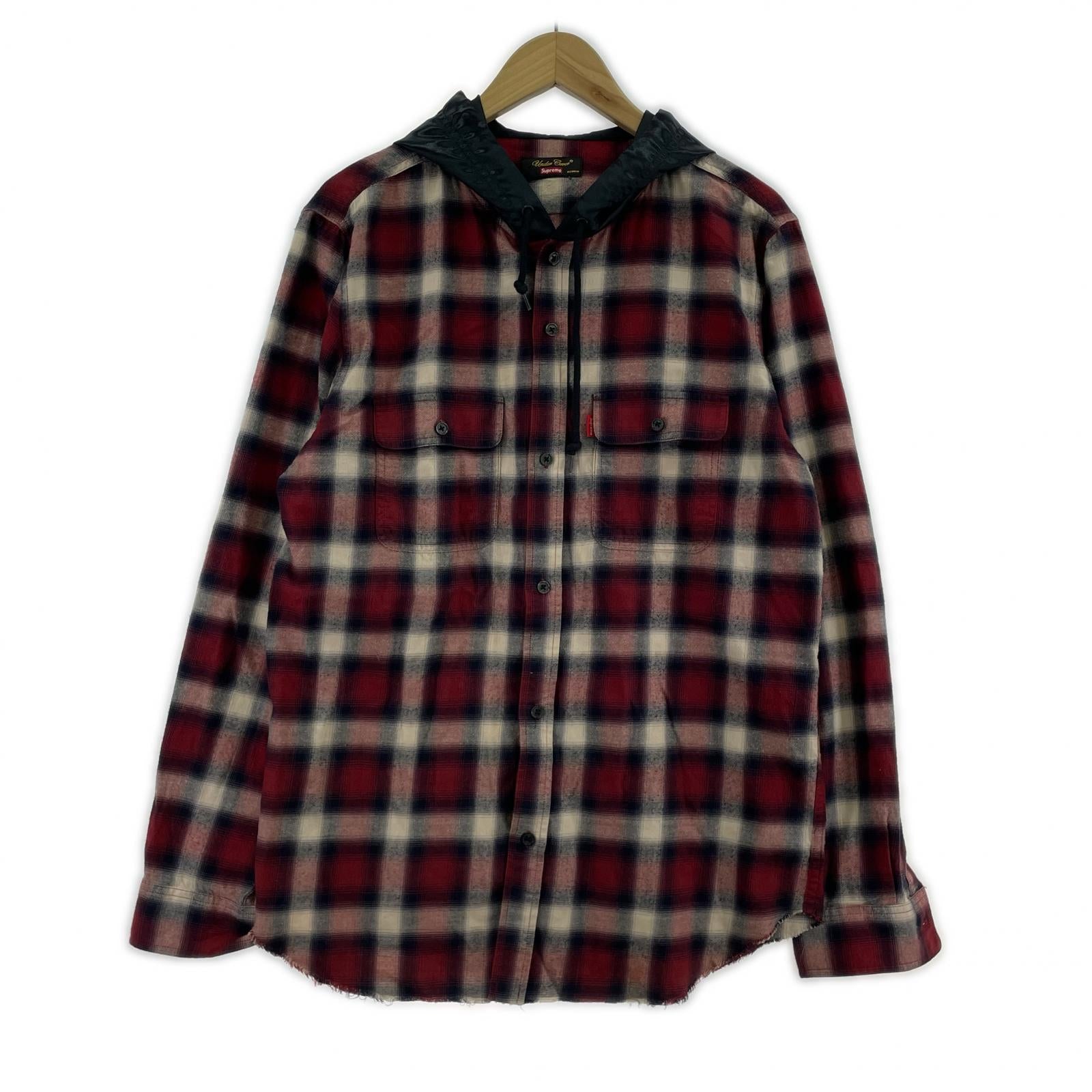 長袖シャツ ×UNDER COVER Satin Hooded Fnel Shirt M