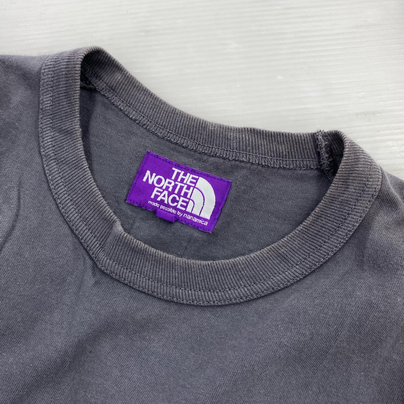 長袖Tシャツ THE NORTH FACE PURPLE LABEL 7oz Long Sleeve Pocket Tee チャコール M グレー