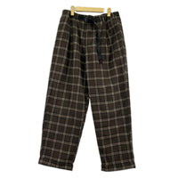 パンツ Wool Blend Tuck Tapered Pant L ブラウン