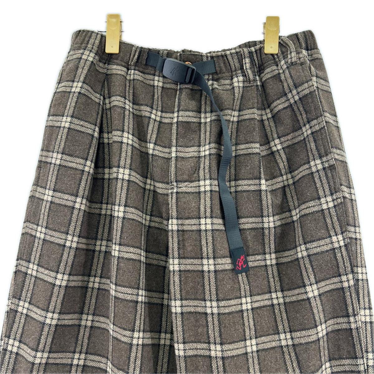 パンツ Wool Blend Tuck Tapered Pant L ブラウン