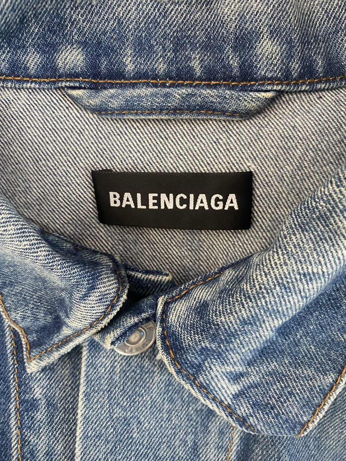 BALENCIAGA バッグロゴ デニムジャケット (50)