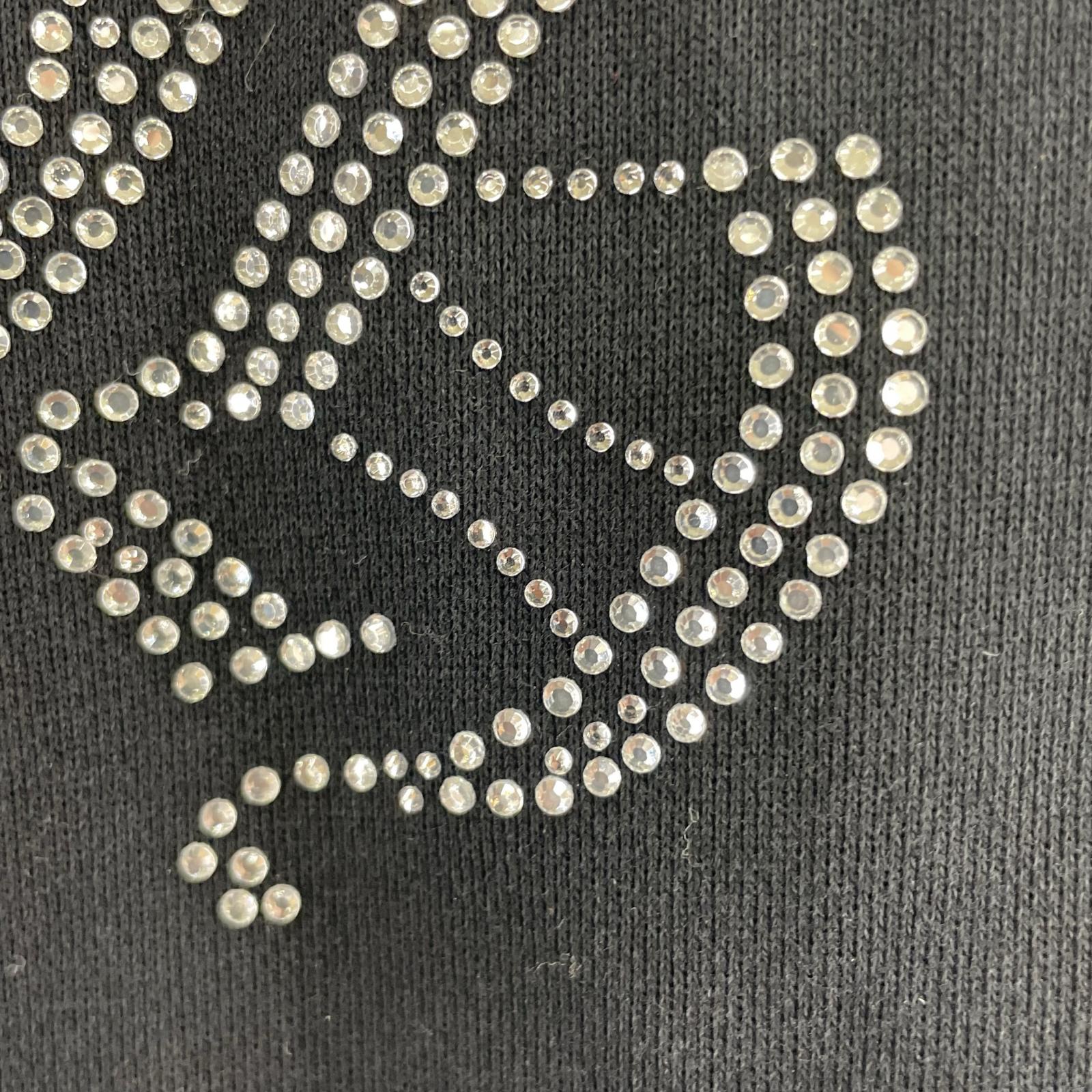 パーカー BREATH/OLD ENGLISH LOGO RHINESTONE/M M ブラック