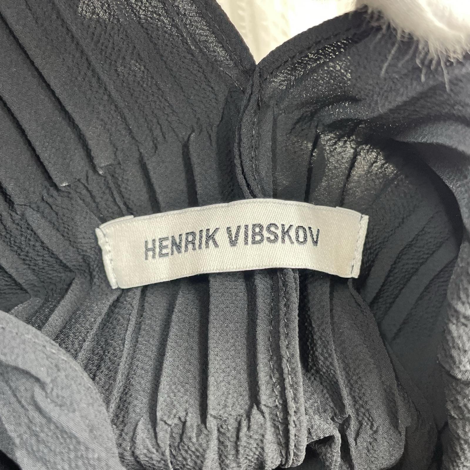 半袖Tシャツ Henrik Vibskov プリーツブラウス S 黒 S ブラック