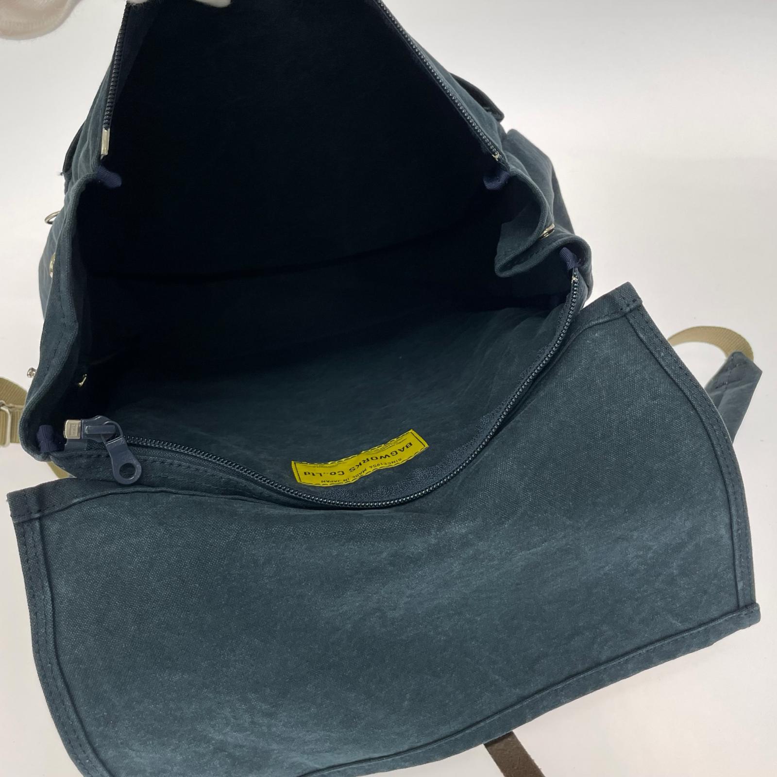リュック・デイパック BAGWORKS キャンバスリュック ネイビー ネイビー