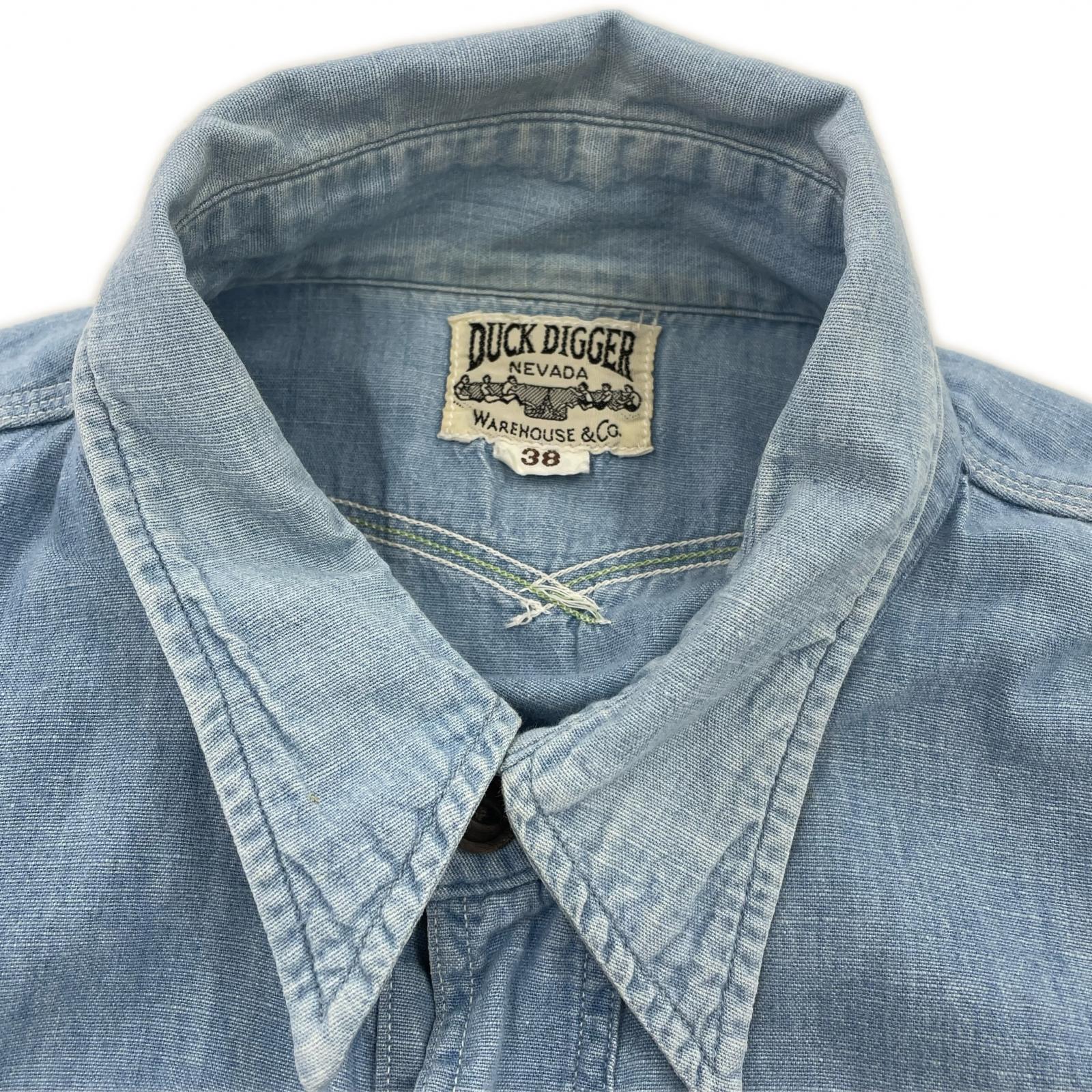 長袖シャツ DUCK DIGGER シャンブレー (38) 38 ブルー