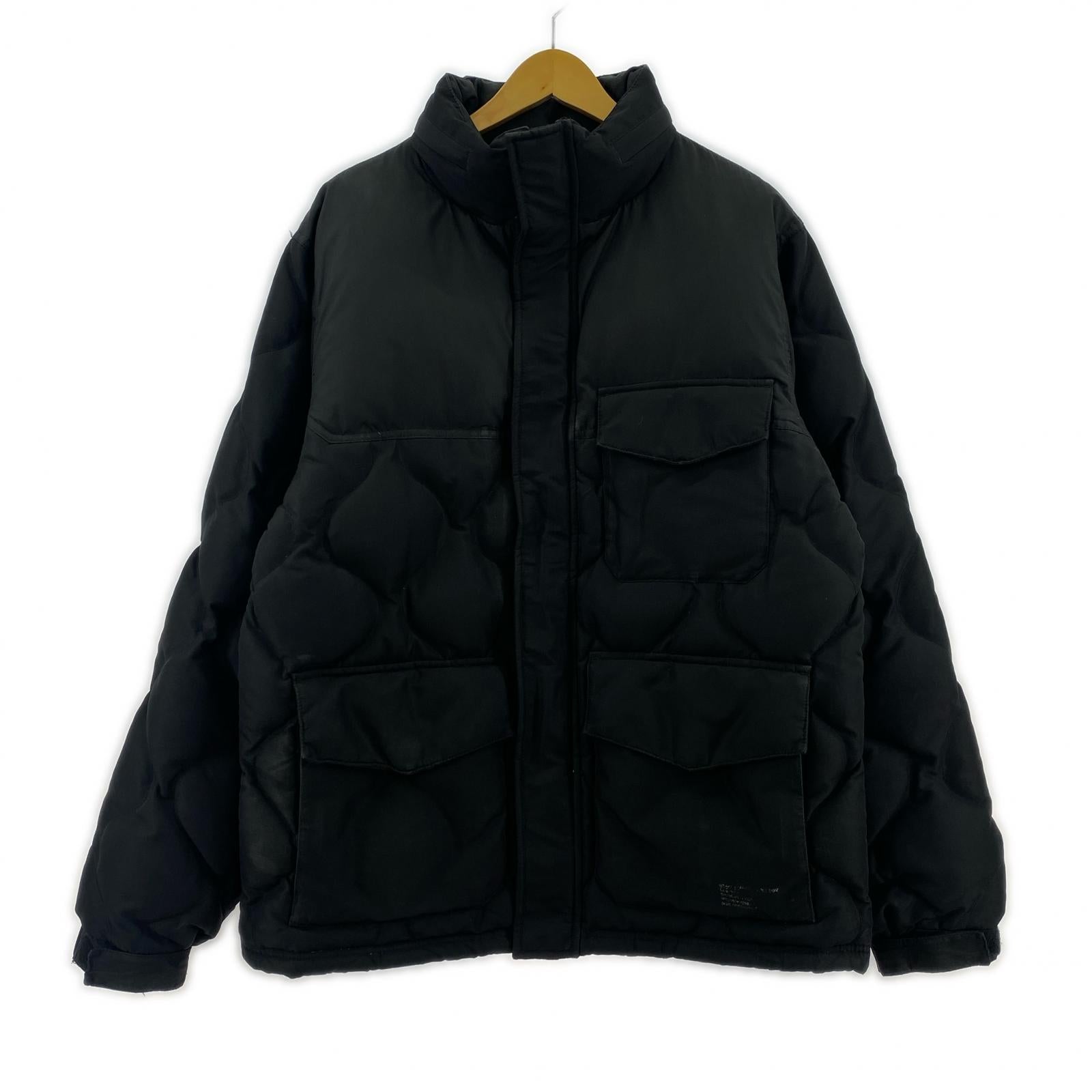 ダウンジャケット old stussy キルティングダウンジャケット 黒 ブラック