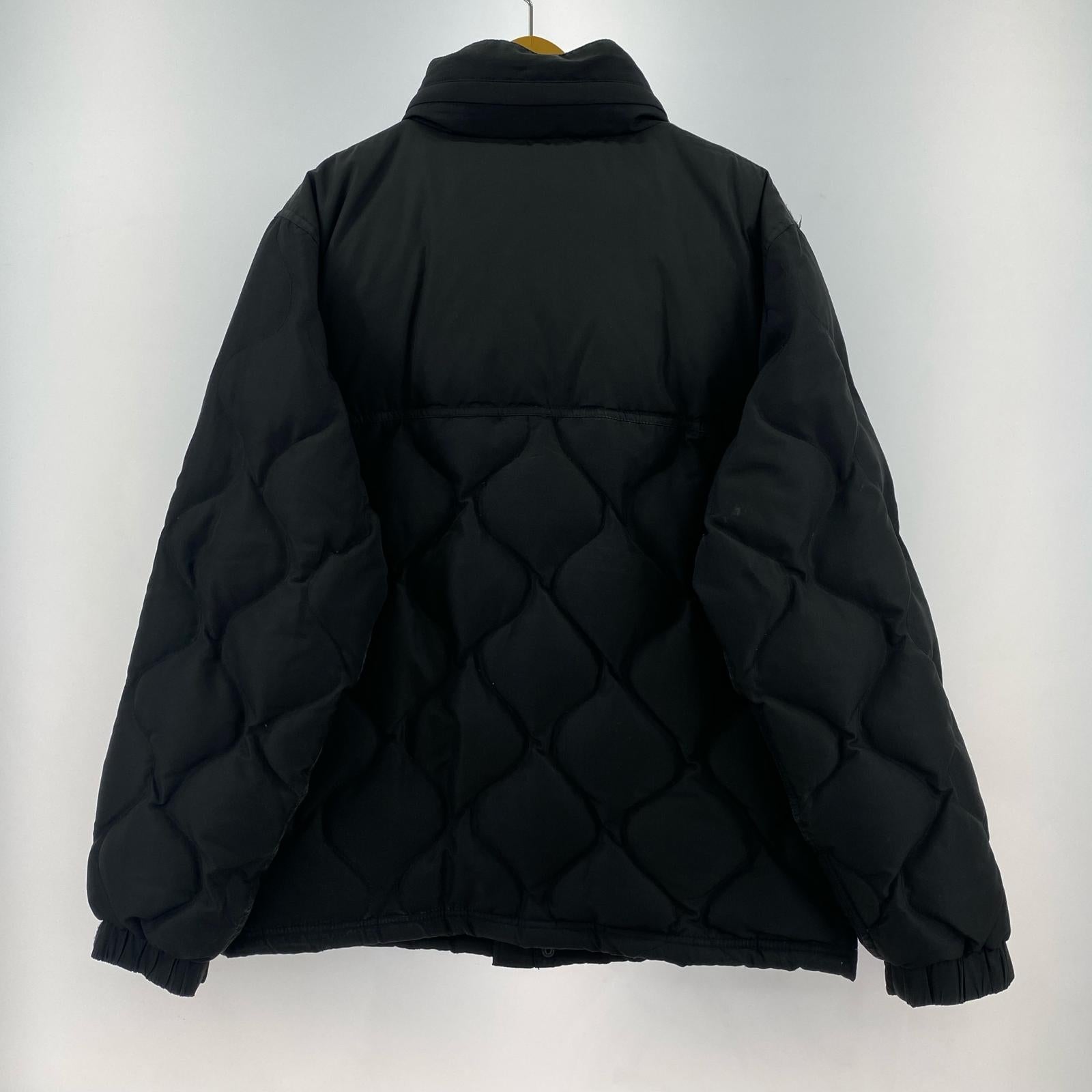 ダウンジャケット old stussy キルティングダウンジャケット 黒 ブラック