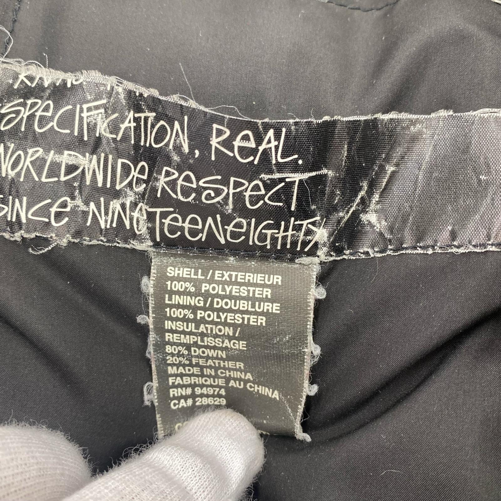ダウンジャケット old stussy キルティングダウンジャケット 黒 ブラック