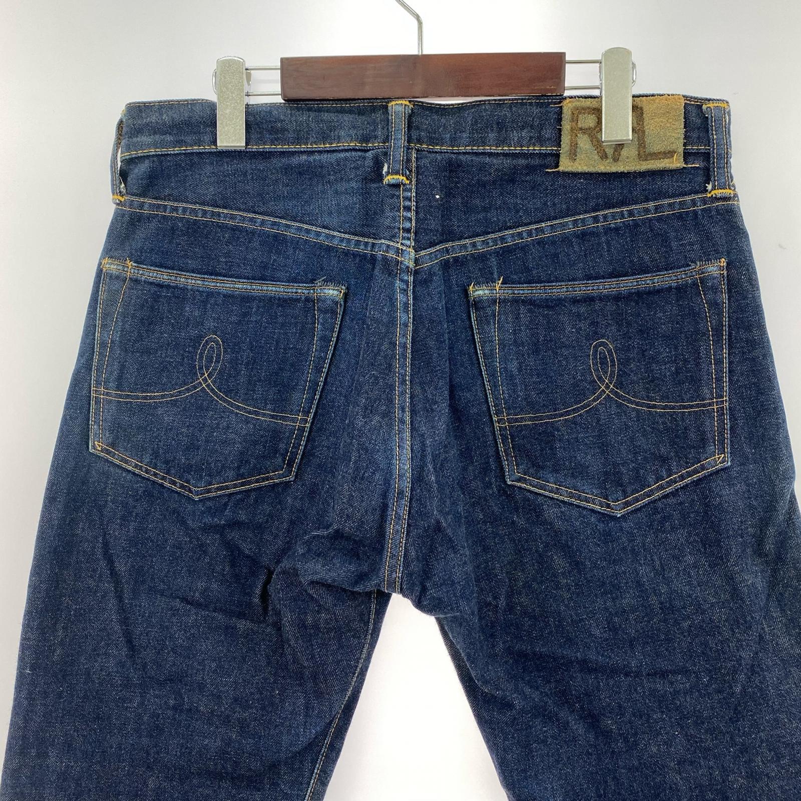 デニムパンツ USA製 セルビッチデニム 実寸W36 インディゴ 32 ネイビー