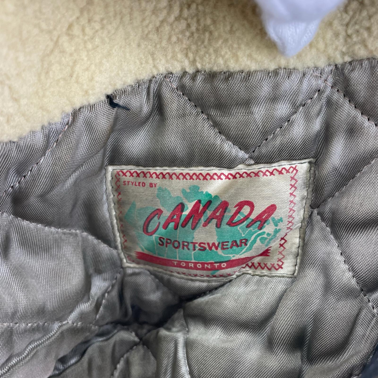 レザージャケット 50s CANADA 襟ボア 黒 (-) ブラック