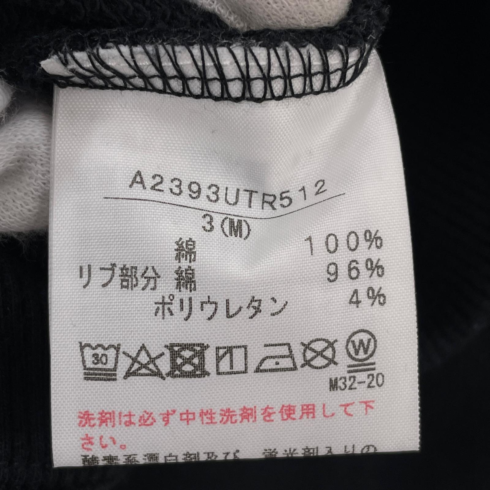 パーカー ハーフジップスウェットフーディ 黒 M ブラック