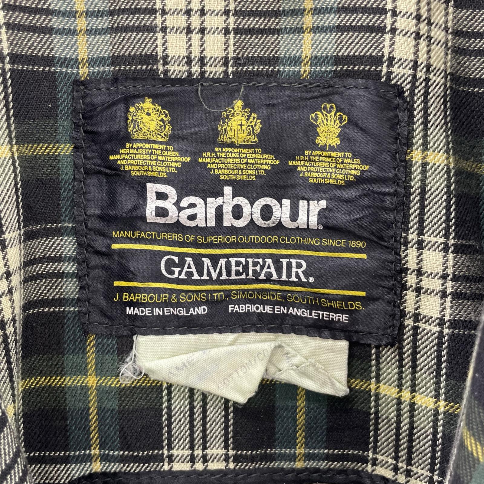 ジャケット OLD BARBOUR GAMEFAIR OIL JACKET C44 カーキ