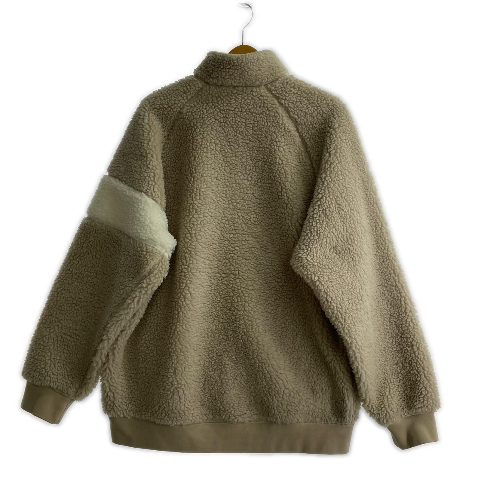 スウェット ハーフジップ ボアフリース (L) L ベージュ