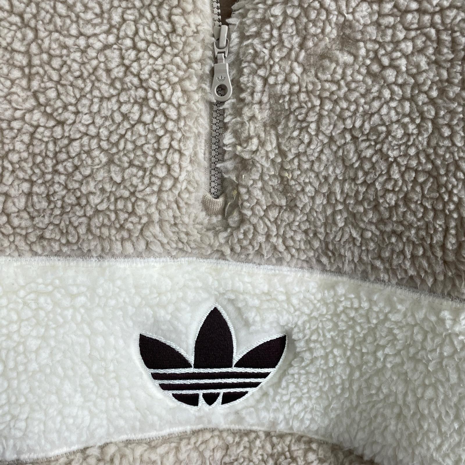 スウェット ハーフジップ ボアフリース (L) L ベージュ