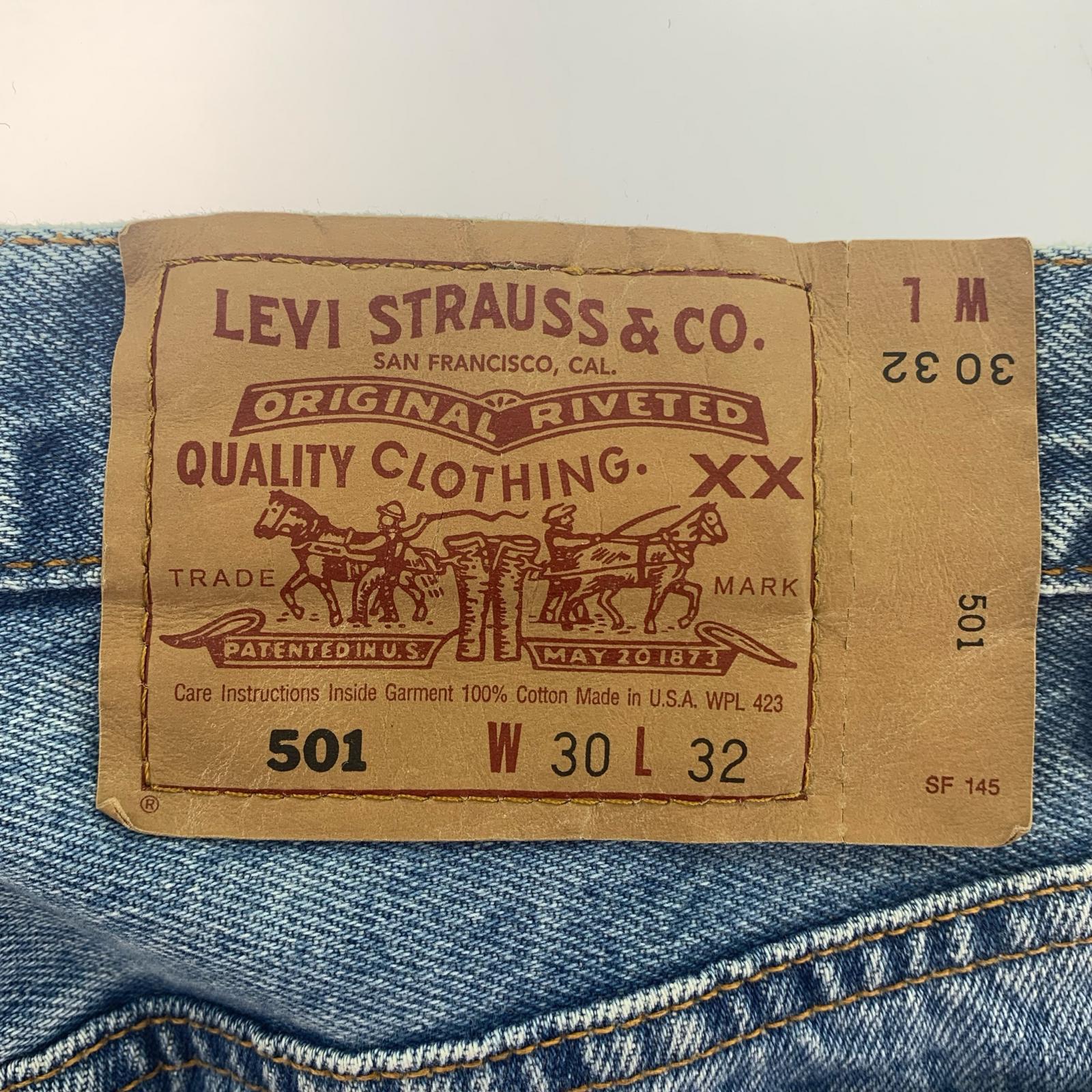 デニムパンツ Levis 501 xx 95年製 ボトム 30 ブルー