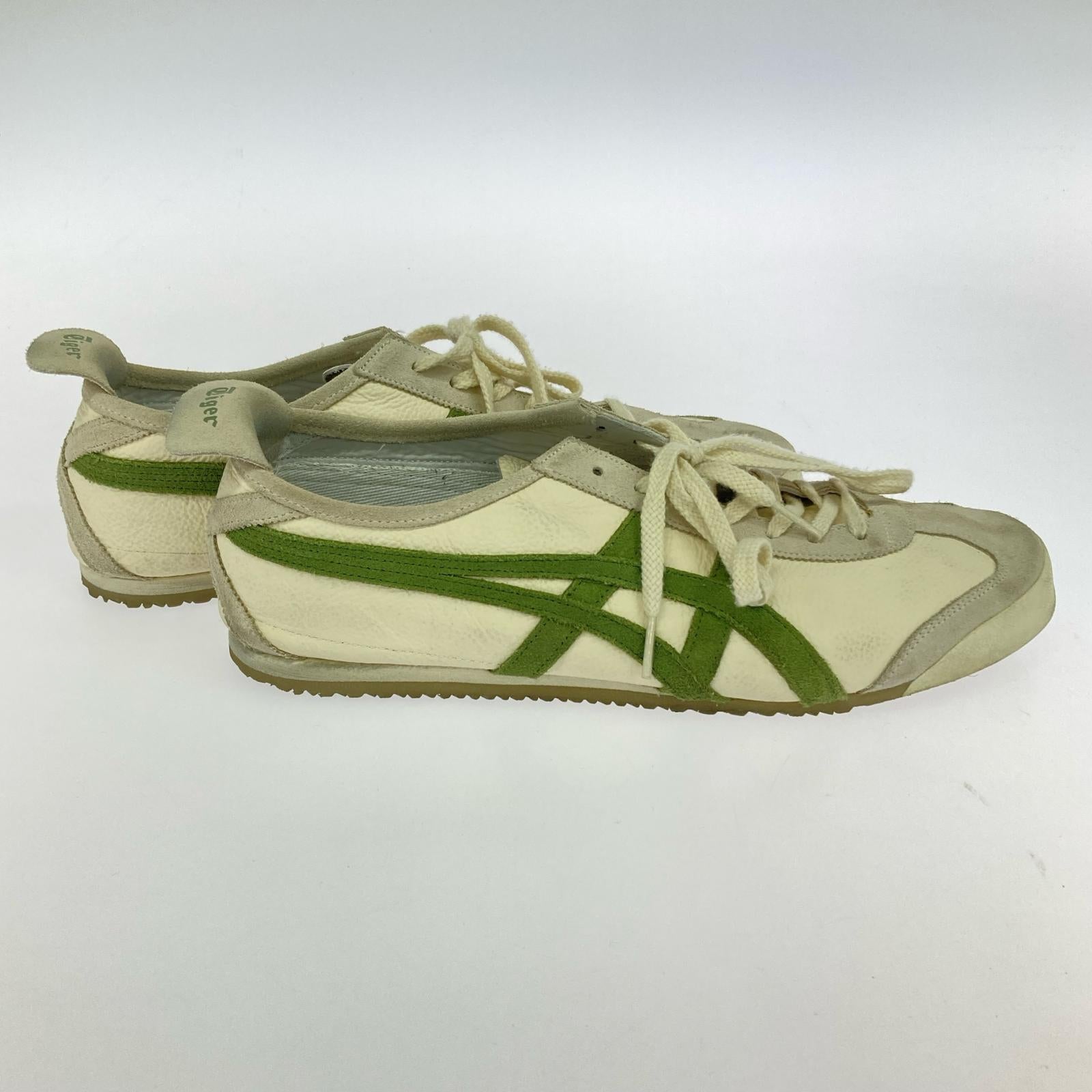 スニーカー ローカットスニーカー 緑白 28cm (US10 UK9 1/2 EU46)