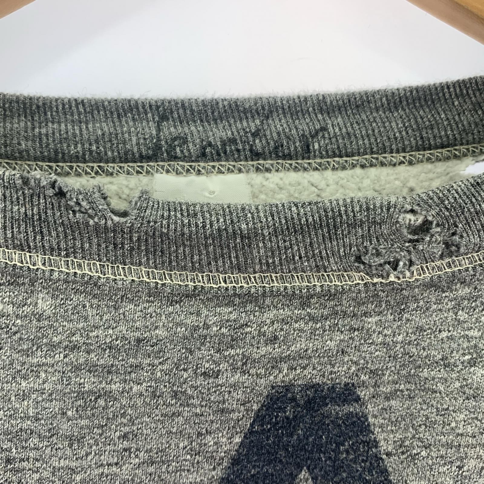 ニット ダメージ加工 グレー グレー