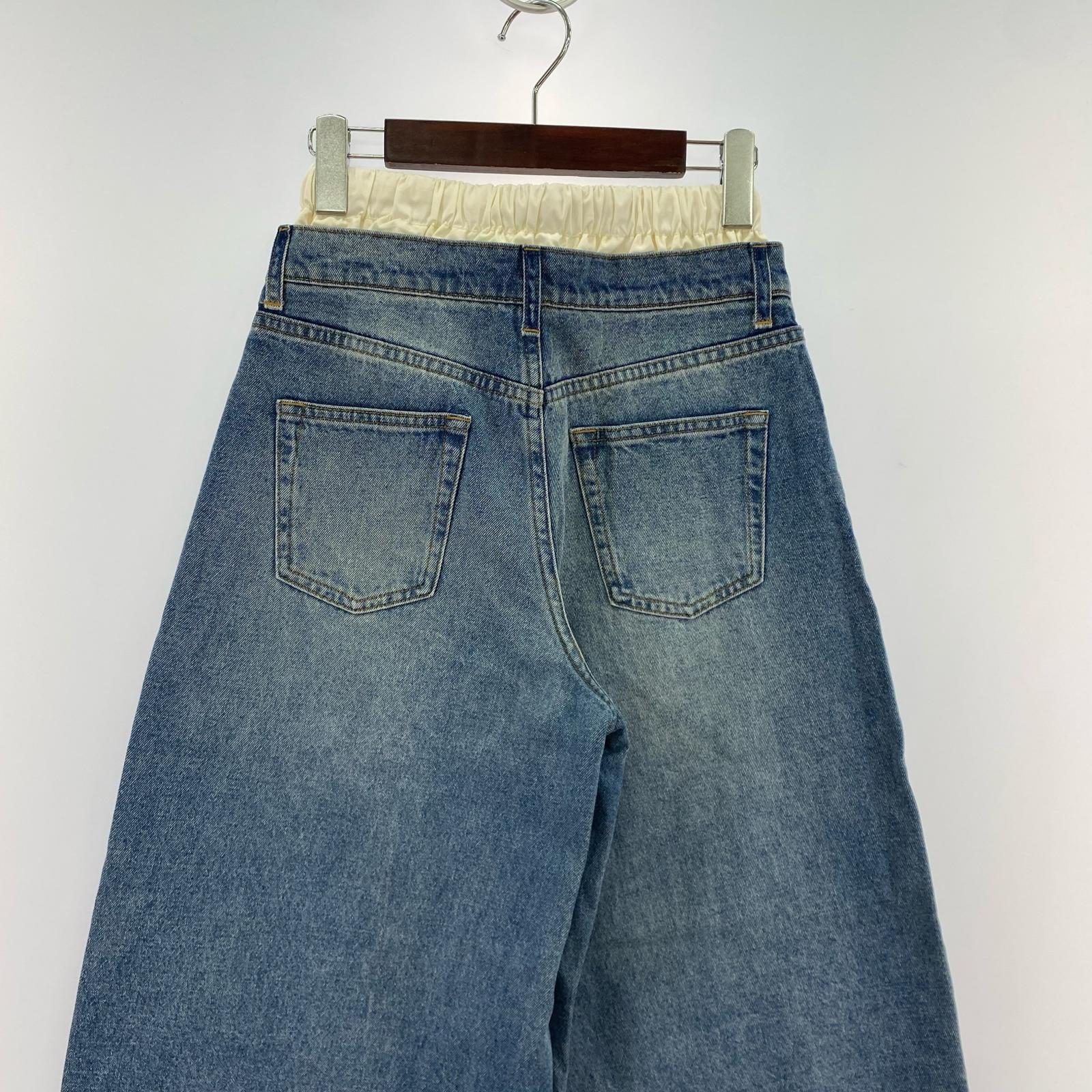 デニムパンツ Layered Waist Denim 23 ブルー