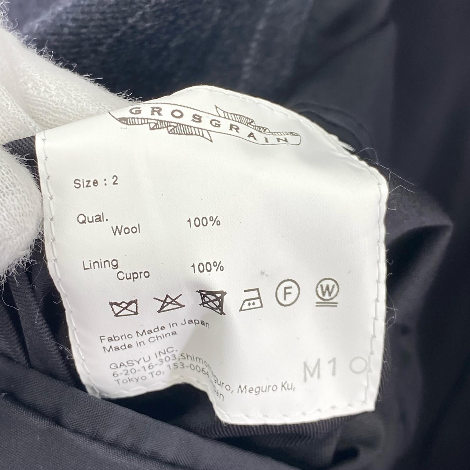 ジャケット GROSGRAIN ウールストライプジャケット 2 グレー 2 グレー