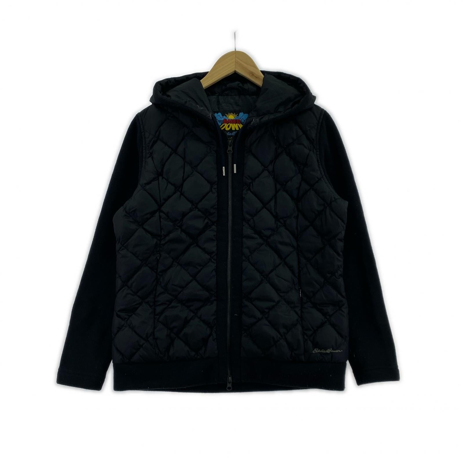 ジャケット Eddie Bauer 復刻 キルティング切替ジャケット 黒 ブラック