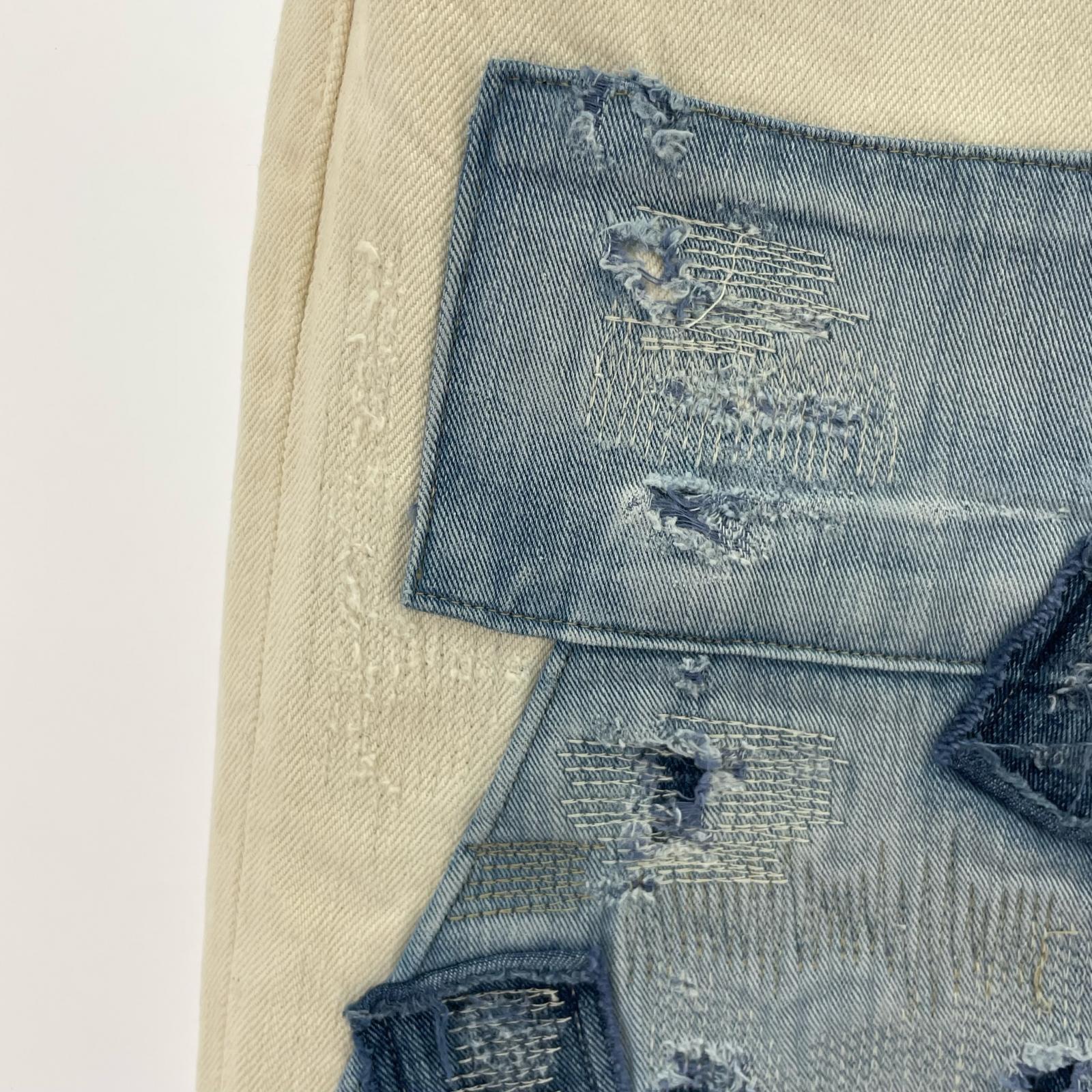 デニムパンツ RAZOR MIJCHUBUB ホワイト