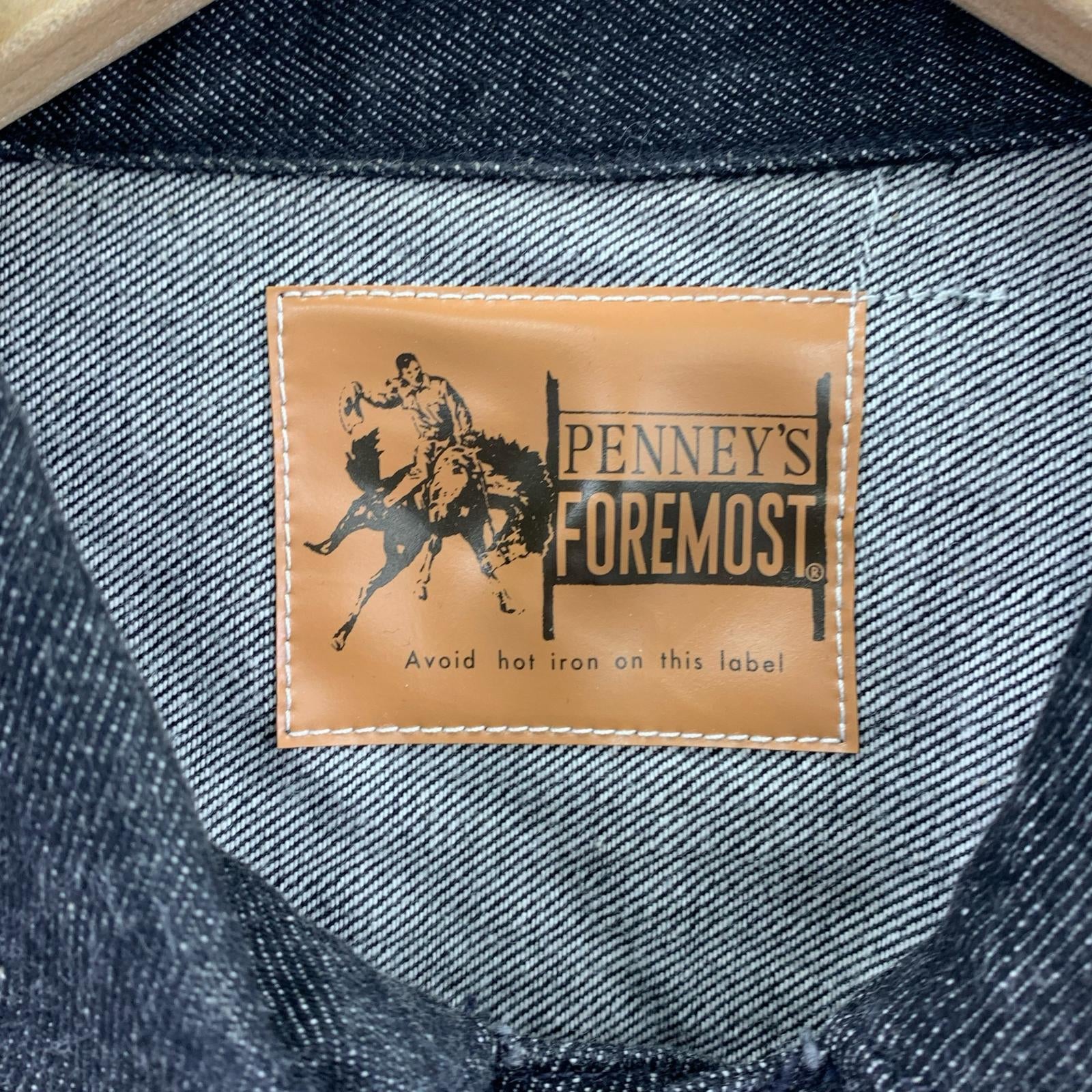 デニムジャケット PENNEY'S FOREMOST PLEATS JACKET BLK 44 ブラック