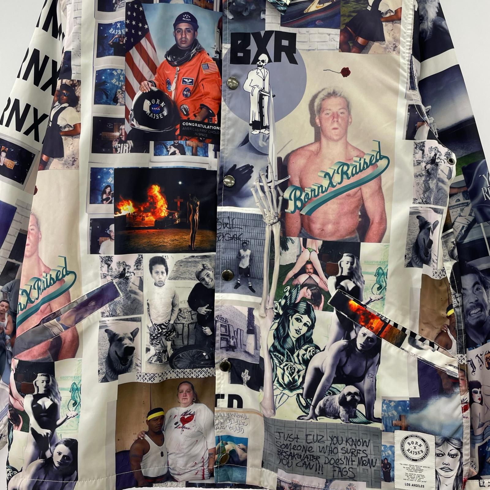 ブルゾン BORN X RAISED SHARM ALL OVER PRINT M