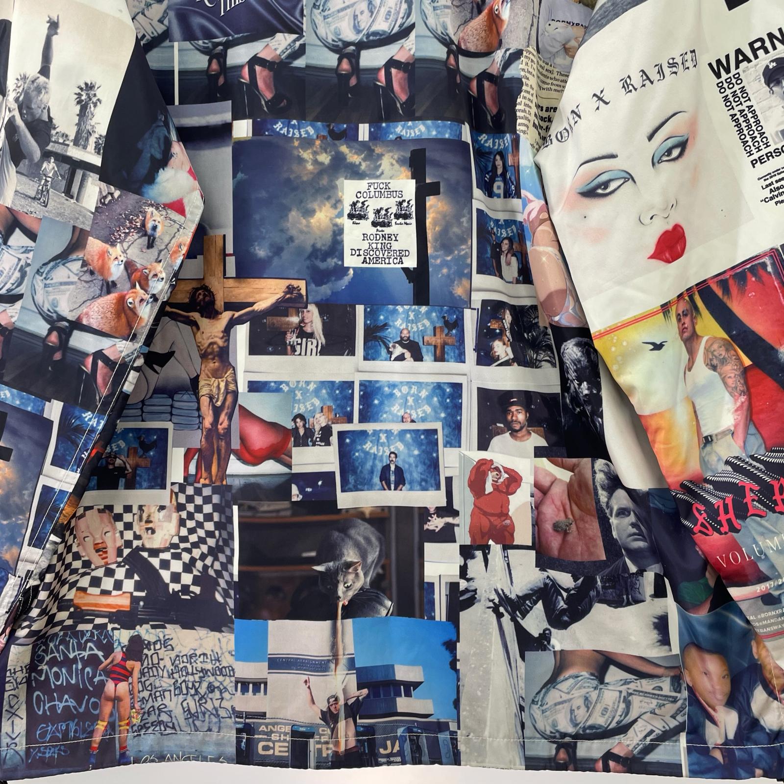 ブルゾン BORN X RAISED SHARM ALL OVER PRINT M